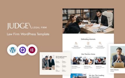Judge – Law Firm And Lawyer Attorney WordPress Theme WordPress CMS Elementor Template