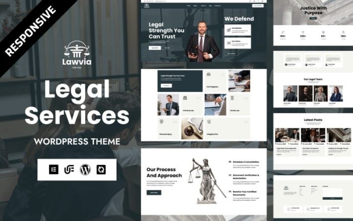 Lawvia - Legal Advisor & Law Firm WordPress Elementor Theme