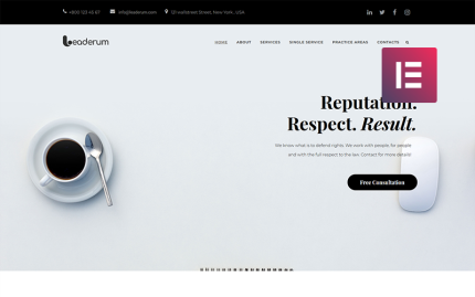 Leaderum - Minimal Business WordPress Elementor Theme