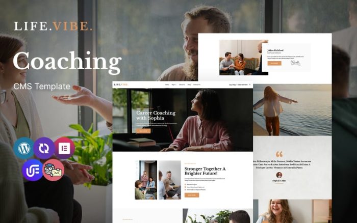 Lifevibe - life Coaching Club Multipurpose Responsive WordPress Theme
