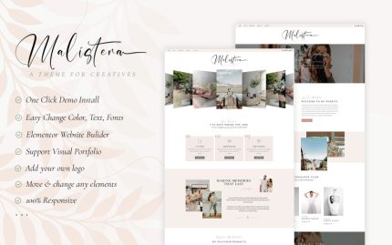 Malistena - Blog & Photographer WP Theme Elementor