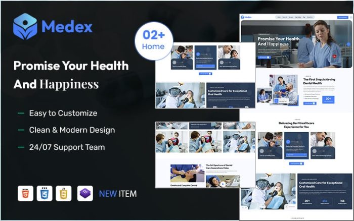 Medex – Dental Clinic & Medical Hospital WordPress Theme