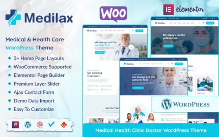 Medilax - Medical Service Health Clinic Doctor WordPress Theme