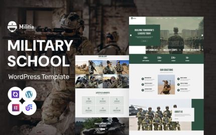 Militia - Military School, Military Prep And Training Programs WordPress Elementor Theme