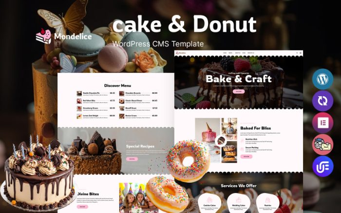 Mondelice - Cake And Donut Shop WordPress Theme