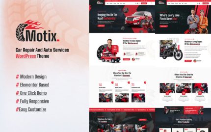 Motix - Car Repair & Auto Services WordPress Theme
