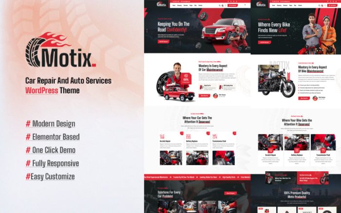 Motix - Car Repair & Auto Services WordPress Theme