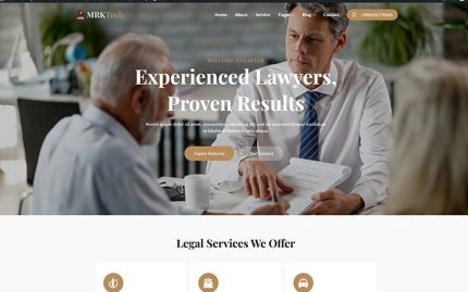 Mrktech - Lawyer and Attorney WordPress Theme