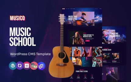 Musico - Music club And Academy Multipurpose WordPress Elementor Theme
