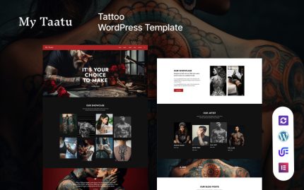 My Taatu - Tattoos Artist WordPress Elementor Theme