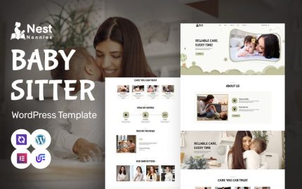 Nest Nannies - Babysitting And Nanny Agency WordPress Elementor Theme