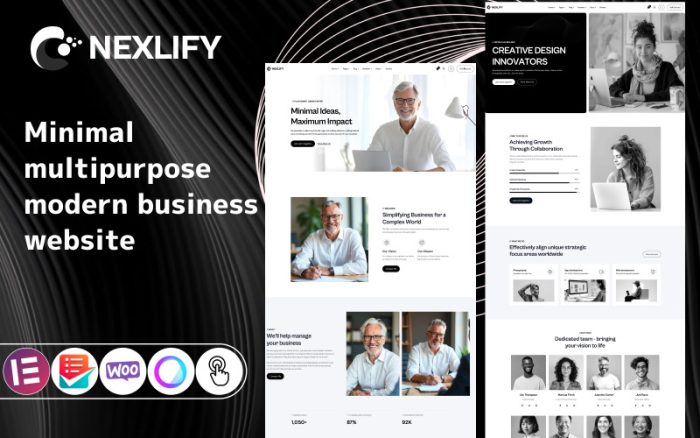 Nexlify - Business Multipurpose Minimal WordPress Elementor Theme
