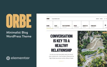 Orbe - Fresh Old-School Minimalist WordPress Blog Theme