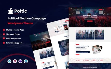 Poltic - Political, Election Campaign and Party Candidate WordPress Theme