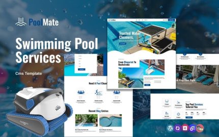 PoolMate - Swimming Pool Service Multipurpose Responsive WordPress Theme