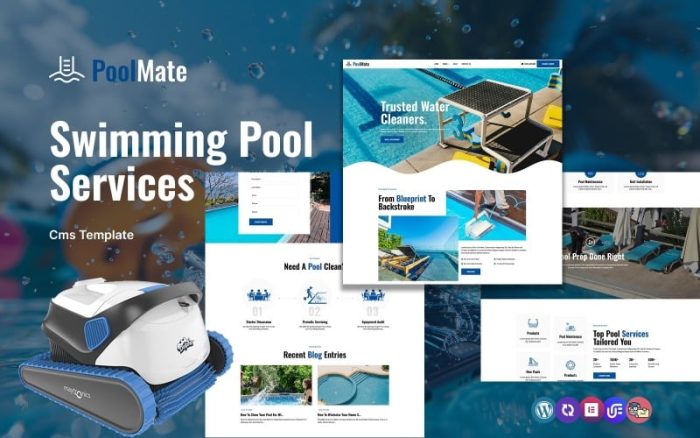 PoolMate - Swimming Pool Service Multipurpose Responsive WordPress Theme
