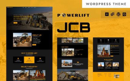PowerLift - JCB & Industrial Machinery WordPress Elementor Theme