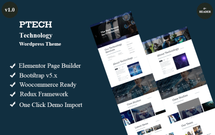 Ptech - Technology WordPress Theme