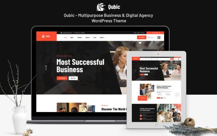 Qubic - Multipurpose Business & Digital Agency WordPress Theme