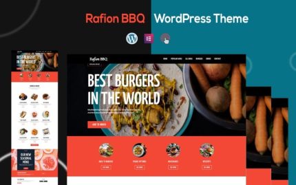 Rafion - BBQ Restaurant One Page WordPress Theme