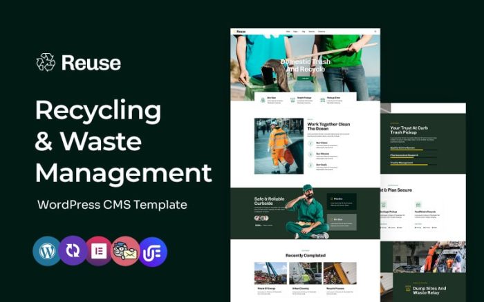 Reuse - Recycling and Waste Management Multipurpose WordPress Elementor Theme