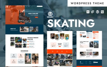 RollerX - Roller Skating & Extreme Sports WordPress Elementor Theme