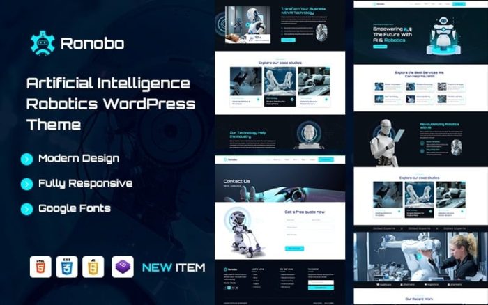 Ronobo – AI Robotics & Technology WordPress Theme
