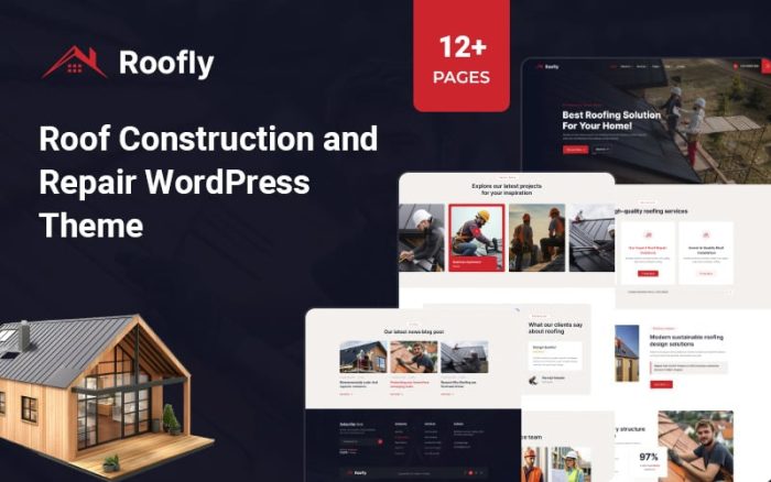 Roofly – Roofing Services Elementor WordPress Theme