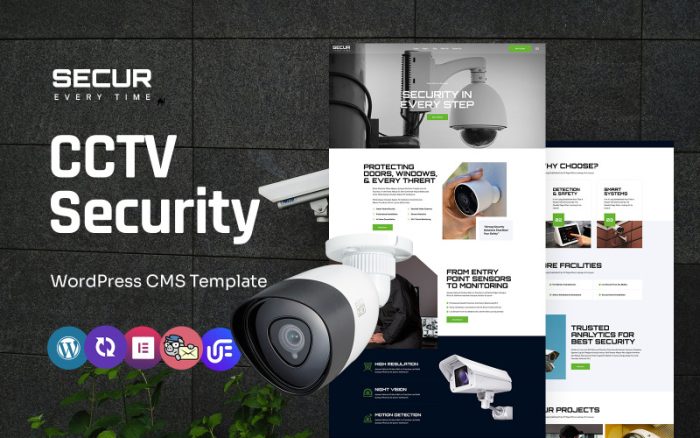 Secur - CCTV And Security Service Multipurpose WordPress Elementor Theme