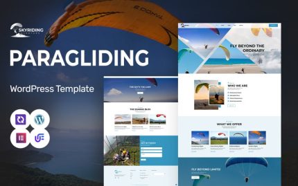 Skyriding - Paragliding Club And Sky Adventures WordPress Elementor Theme