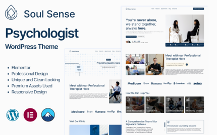 Soul Sense - Psychologist, Therapy & Psychological Counseling WordPress Theme