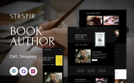 Strspir - Book Author Multipurpose Responsive WordPress Theme