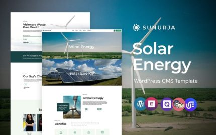 Sunurja - Solar Panels And Renewable Energy WordPress Elementor Theme