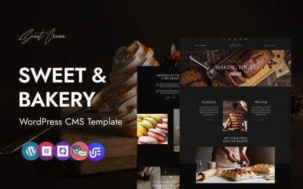 Sweetcream - Bakery and Cookie Shop CMS WordPress Elementor Theme