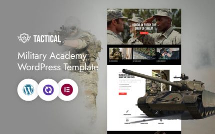 Tactical – Army Training And Military Service CMS Elementor Template