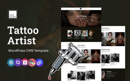 Tato Studio - Tattoo Artist Multipurpose WordPress Elementor Theme