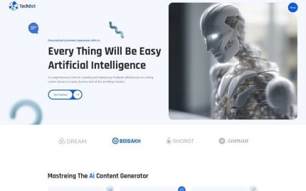 Techbot – Artificial Intelligence & Technology WordPress Theme