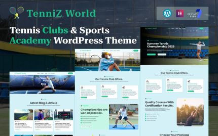 Tennis Clubs & Sports Academies WordPress Theme