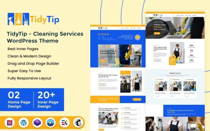 TidyTip - Cleaning Services WordPress Theme