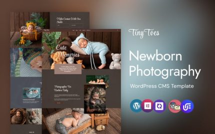 tinytoes - Newborn Baby Photo Studio WordPress Elementor Theme