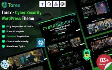 Torex is a Cyber Security WordPress Theme