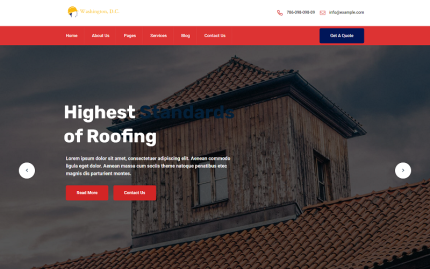 Usa Roofing Repair Wordpress Elementor themes