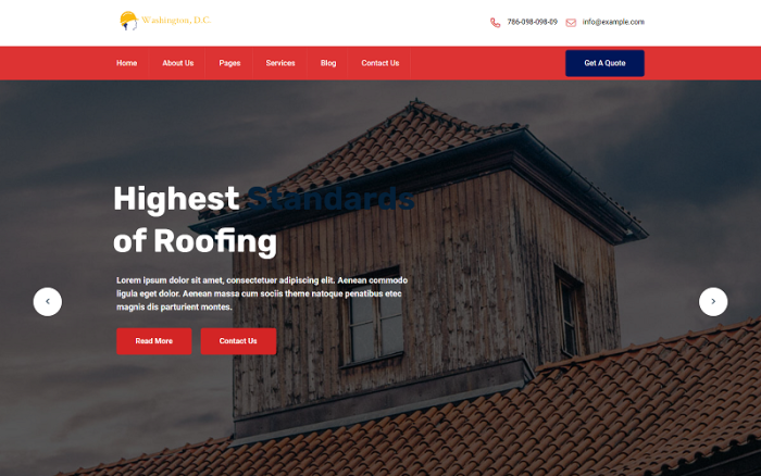 Usa Roofing Repair Wordpress Elementor themes