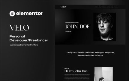 Velo - Wordpress Portfolio Elementor Theme