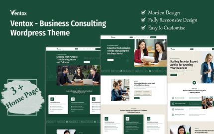 Ventox - Modern Business Consulting Service WordPress Theme.