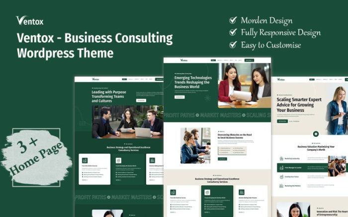 Ventox - Modern Business Consulting Service WordPress Theme.