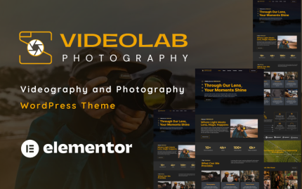 Videolab - Videography and Photography Portfolio Elementor WordPress Theme