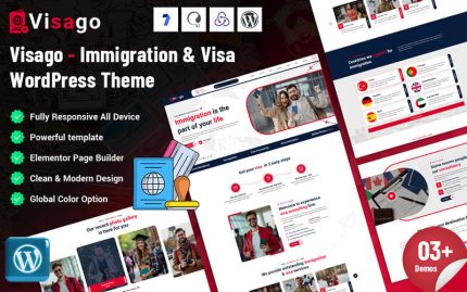 Visago - Immigration & Visa WordPress Theme