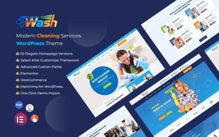 Wash - Cleaning Services WordPress Theme