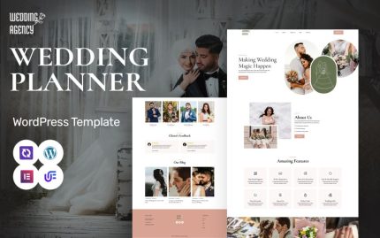 Wedding Agency - Wedding Organizer And Event Management WordPress Elementor Theme